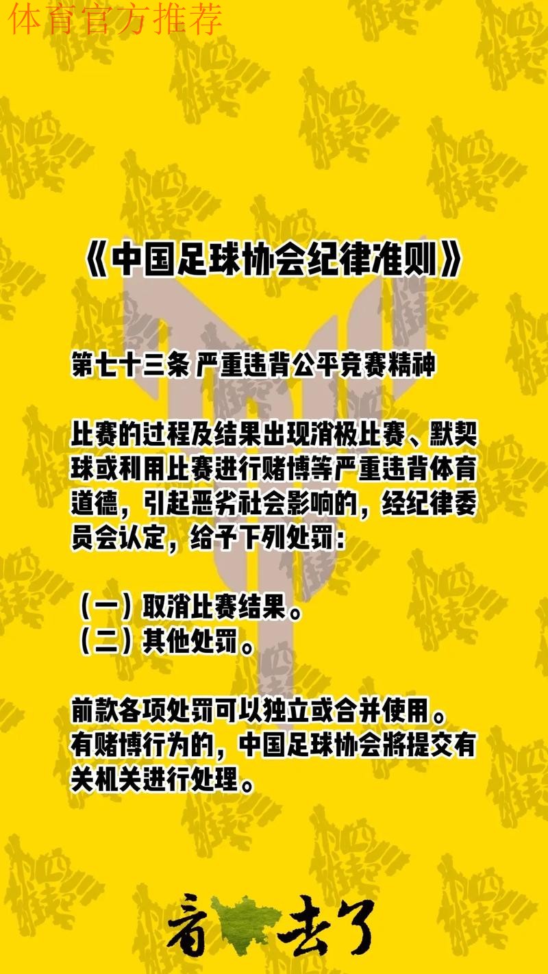 中国足协出台新版纪律准则 中国足协出台新版纪律准则